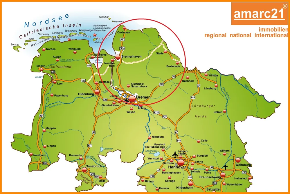 Landkarte mit Logo - Breitbild