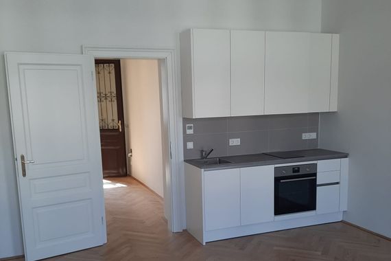 Reumannplatz-Nähe/ U-Bahn! Topsanierte 31 m2 Singlewohnung, Wohnschlafzimmer mit Einbauküche, Fliesenbad/WC, Gesamtmiete 599,--