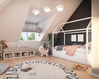 Es handelt sich um unverbindliche Illustrationen mit Sonderausstattungen. Die Bauausführung erfolgt durch das Bauunternehmen