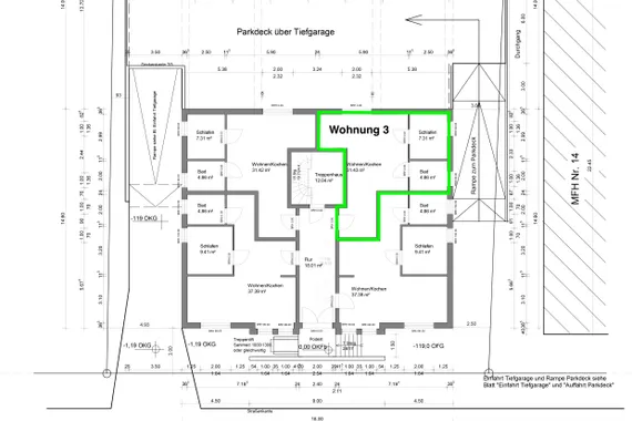 2 Raum Wohnung, Wohnung 3, Erdgeschoss
