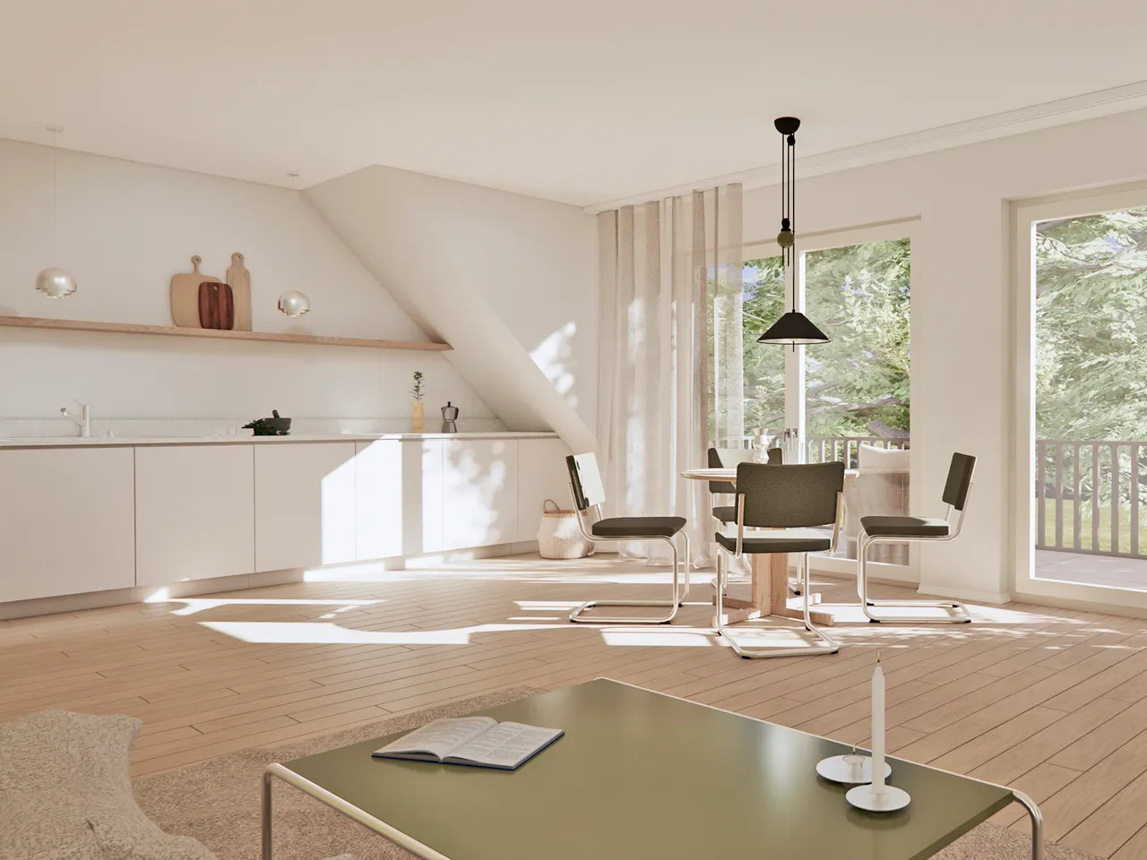 Visualisierung Wohnen, Essen, Kochen