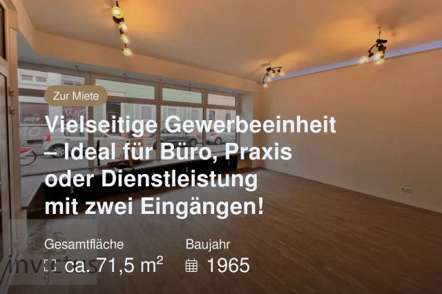 Nicht mehr verfügbar: Vielseitige Gewerbeeinheit – Ideal für Büro, Praxis oder Dienstleistung mit zwei Eingängen!