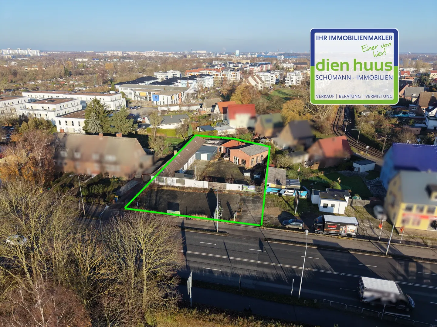 Gewerbegrundstück mit Baugenehmigung für ein Mehrfamilienhaus inkl. Planung in Top-Lage in Rostock