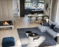 Es handelt sich um unverbindliche Illustrationen mit Sonderausstattungen. Die Bauausführung erfolgt durch das Bauunternehmen