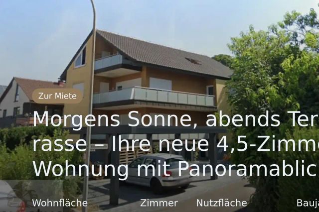 Neu im Angebot: Morgens Sonne, abends Terrasse – Ihre neue 4,5-Zimmer-Wohnung mit Panoramablick