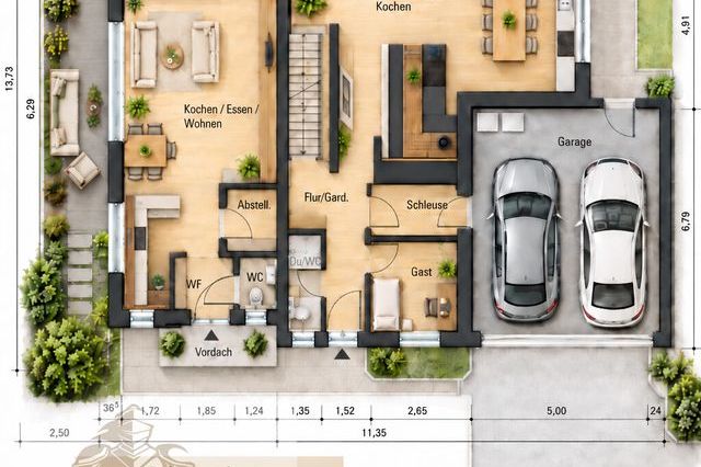 Erdgeschoss + Einliegerwohnung