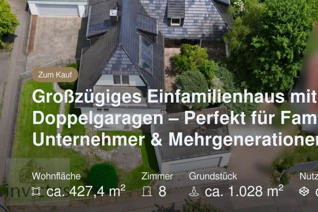 Nicht mehr verfügbar: Großzügiges Einfamilienhaus mit zwei Doppelgaragen – Perfekt für Familien, Unternehmer & Mehrgenerationenwohnen