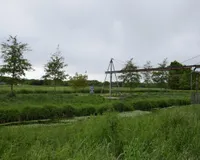 Radbrücke hinter dem Grundstück