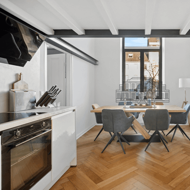 Revitalisierte Altbauwohnung in der Oppenhoffallee