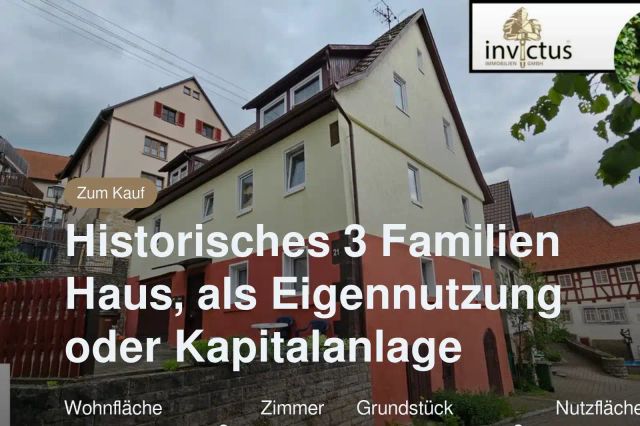 Nicht mehr verfügbar: Historisches  3 Familien Haus, als Eigennutzung oder Kapitalanlage