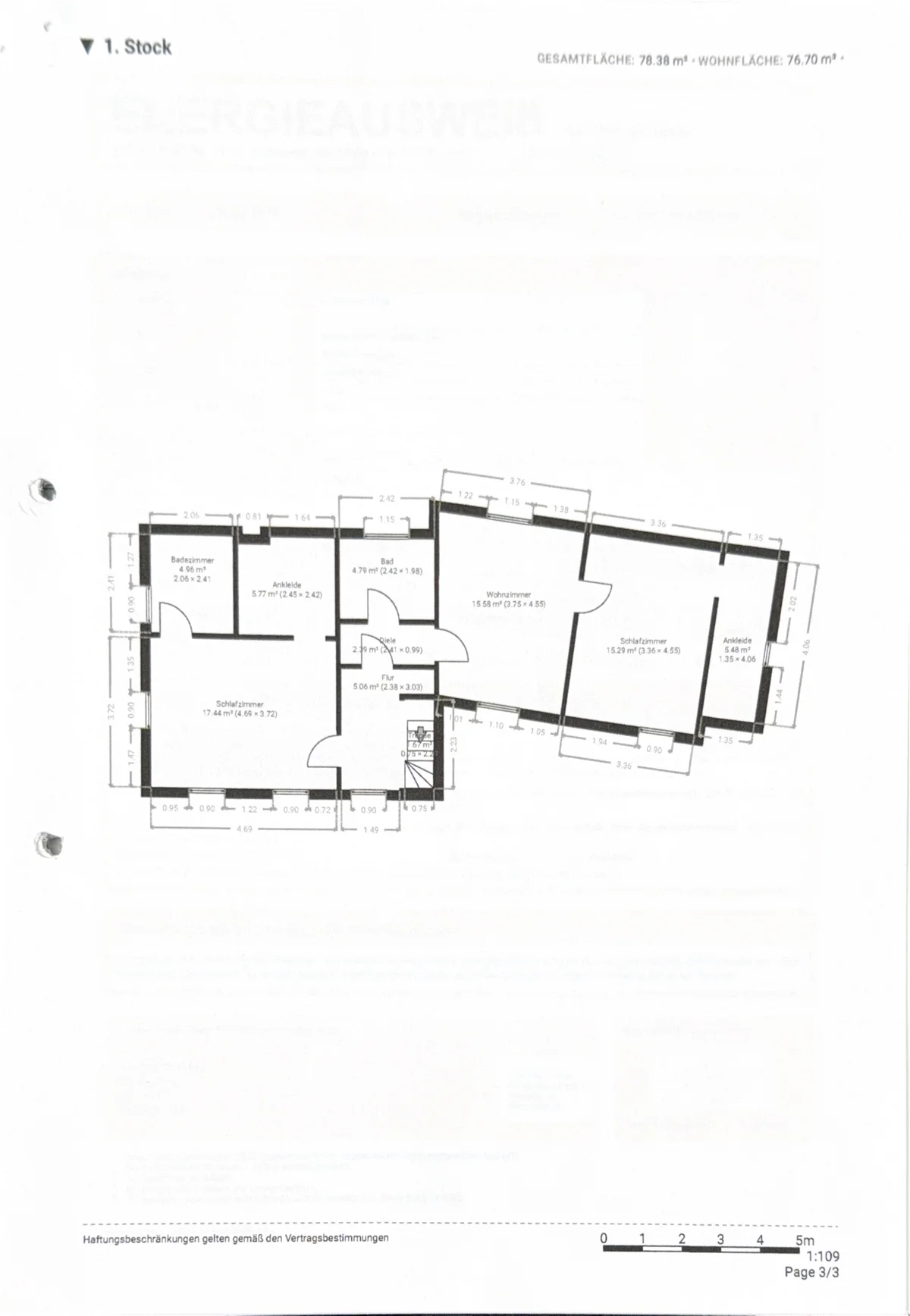 Grundriss Vorderhaus OG