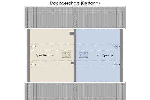 Grundriss Dachgeschoss mit Änderungsvorschlag