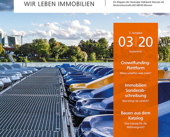 Cover der VITA, Ausgabe 03/20 - Das Magazin der Volksbank Immobilien Münsterland