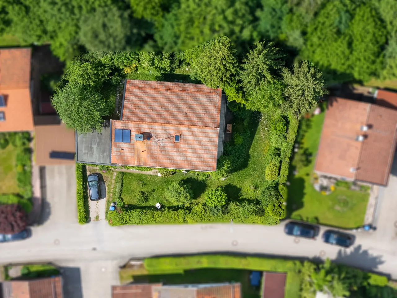 Blick von oben  per Drohne