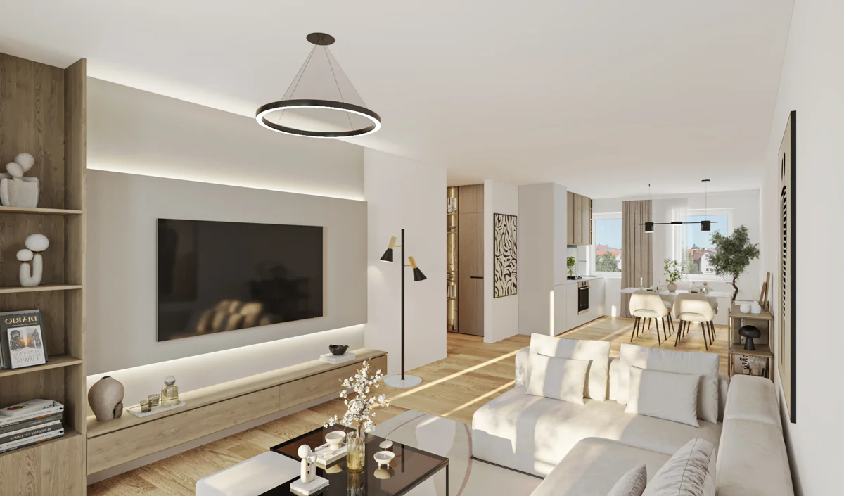 Innenvisualisierung Wohnzimmer
