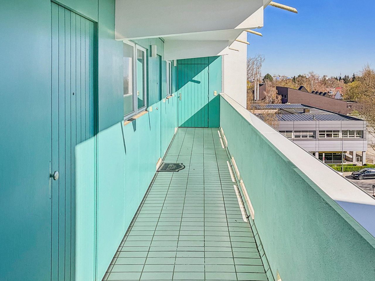 Laubengang zur Wohnung