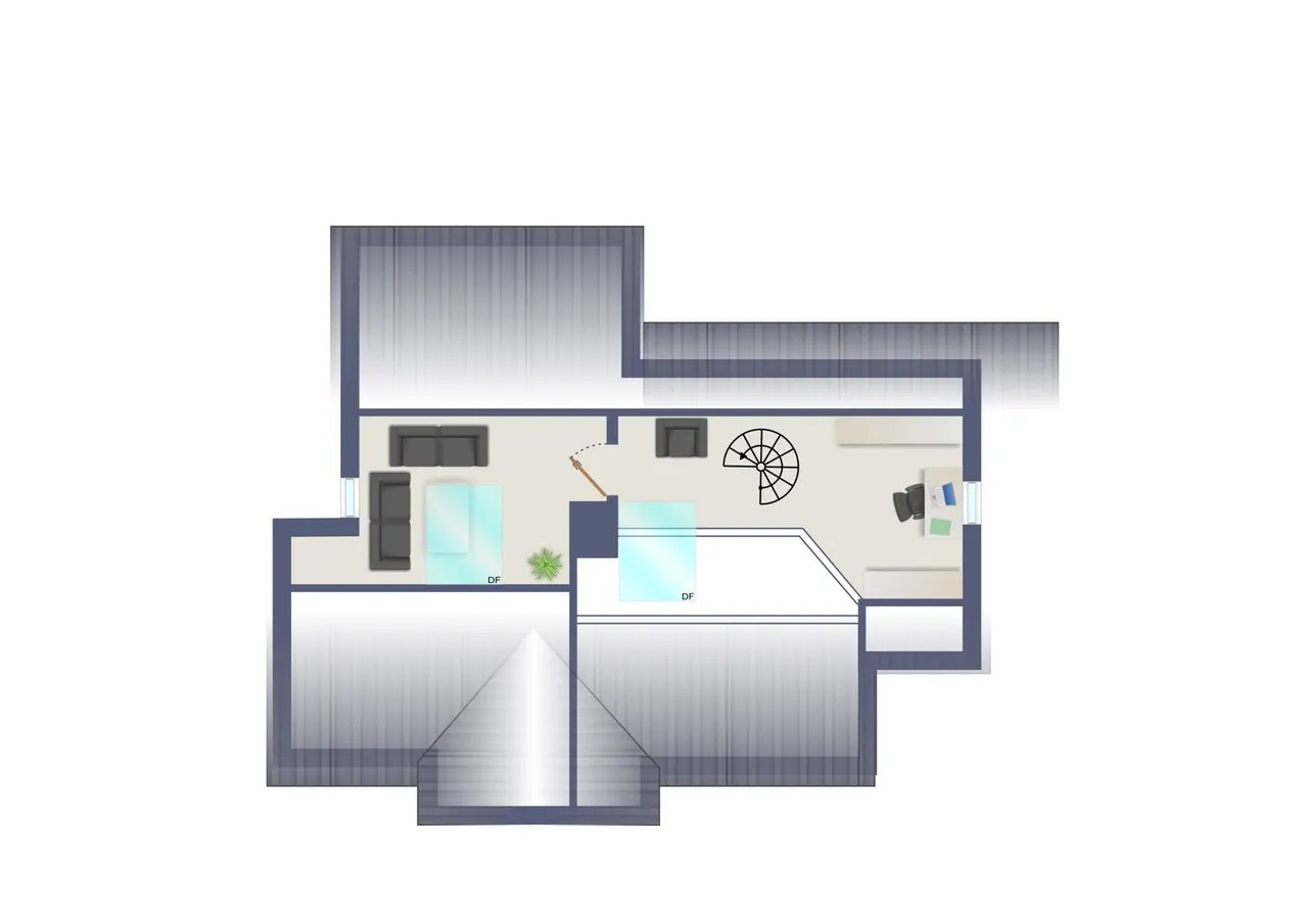 Grundriss Dachgeschoss II (Illustration)