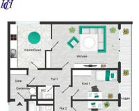 Mustergrundrissplan 4 Zi.-Whg.