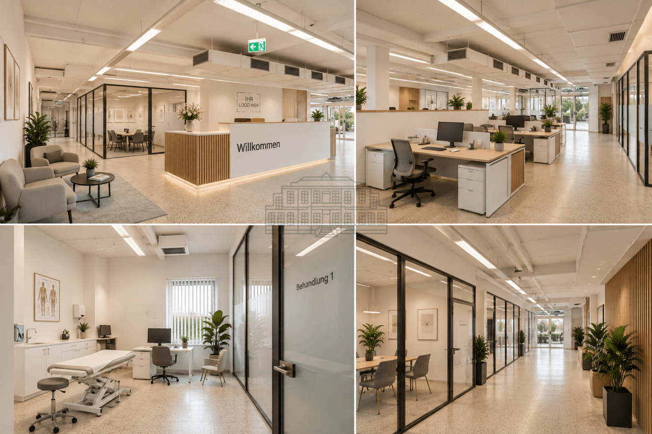 Visuelle Ansicht Büro/Praxiselle Ansicht Praxis
