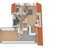 Grundriss Obergeschoss Haupthaus (nicht maßstabsgetreu)