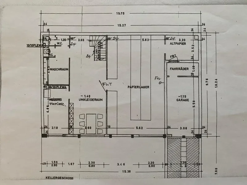 Grundriss Keller