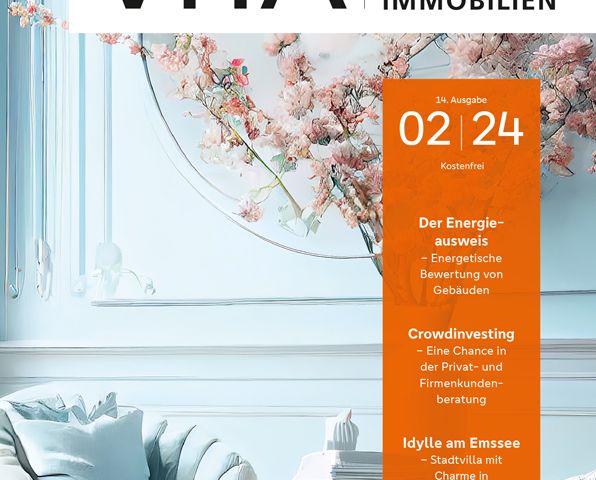 Cover der VITA, Ausgabe 02/24 - Das Magazin der Volksbank Immobilien Münsterland