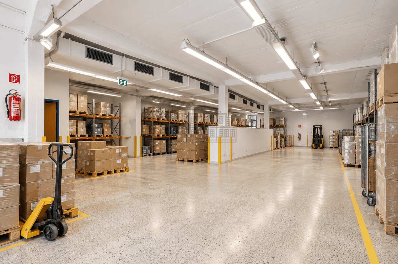 Visuelle Ansicht Lagerhalle