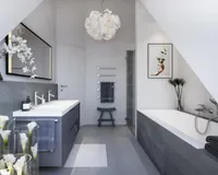 Es handelt sich um unverbindliche Illustrationen mit Sonderausstattungen. Die Bauausführung erfolgt durch das Bauunternehmen