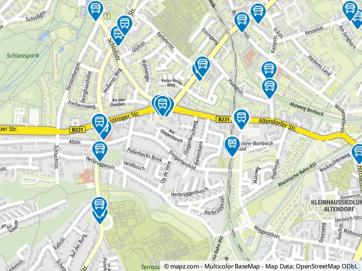 Geolyzer Kartenausschnitt