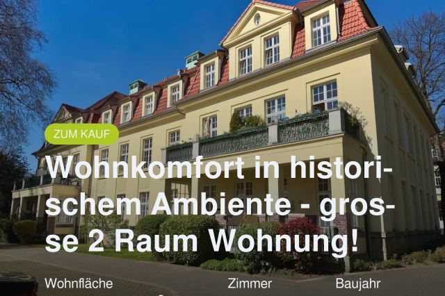 Neu im Angebot: Wohnkomfort in historischem Ambiente – grosse 2 Raum Wohnung!