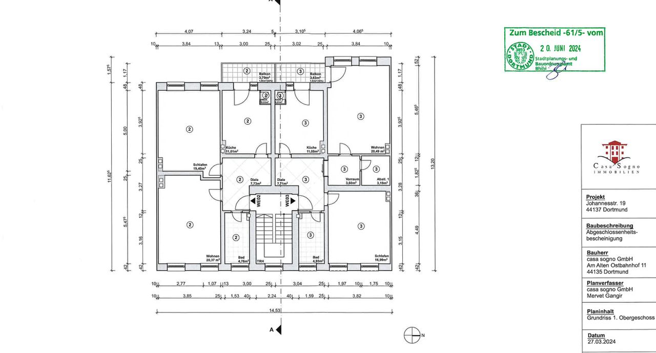 Grundriss 1. OG / WE03