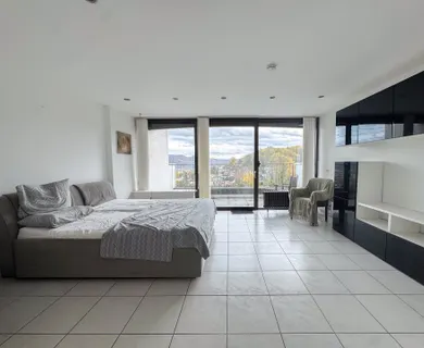 Möblierte 1-Zimmer-Wohnung in Muffendorf, mit großem Balkon und traumhafter Aussicht