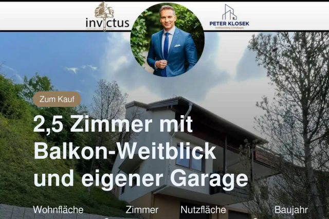 Nicht mehr verfügbar: 2,5 Zimmer mit Balkon-Weitblick und eigener Garage
