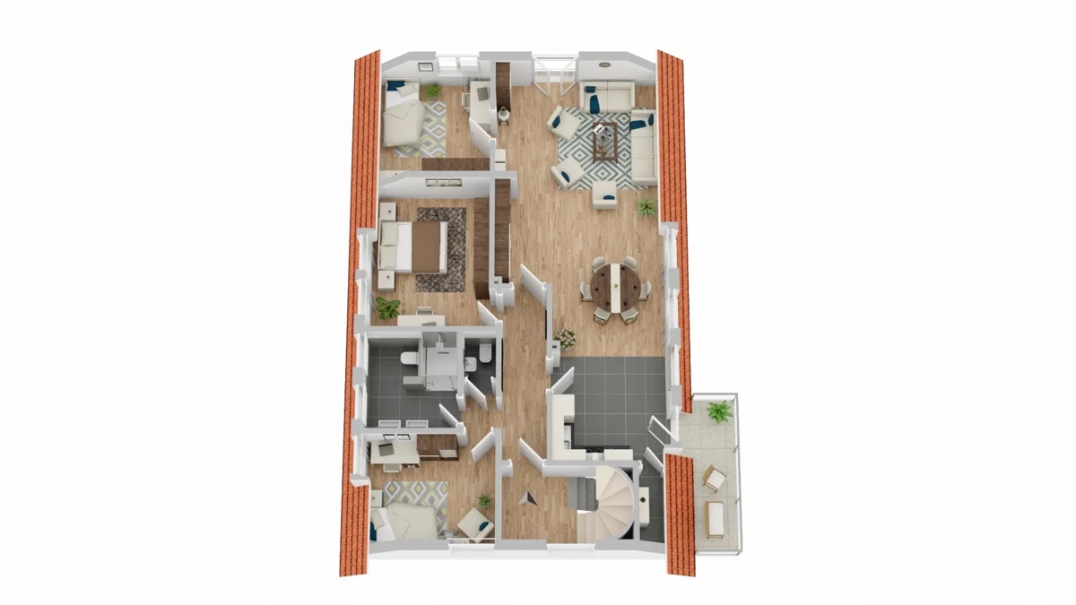 Grundriss Vorderhaus 1. Obergeschoss