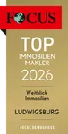 Focus Siegel 2026 für Weitblick Immobilien als Top Immobilienmakler des Jahres.