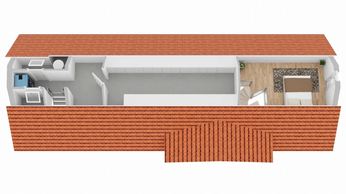Spitzboden  Wohnung und Lager