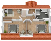 Grundriss Dachgeschoss (nicht maßstabsgetreu)