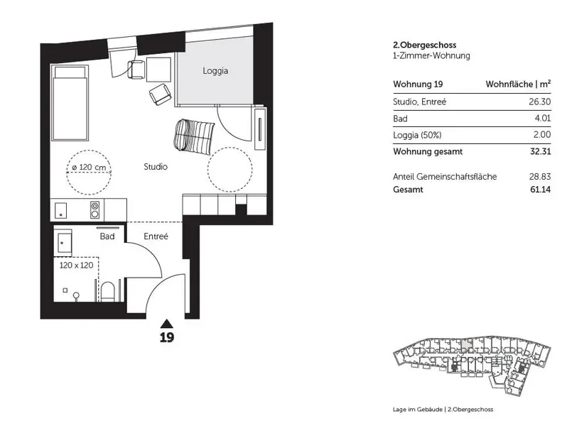 Wohnung 19 Grundriss