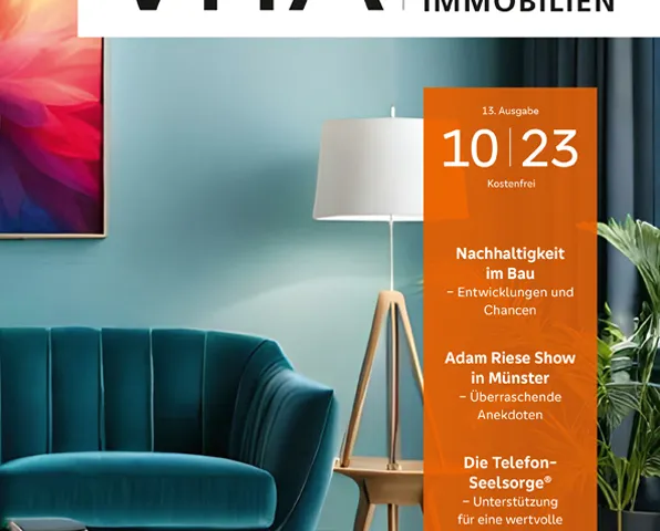 Cover der VITA, Ausgabe 10/23 - Das Magazin der Volksbank Immobilien Münsterland