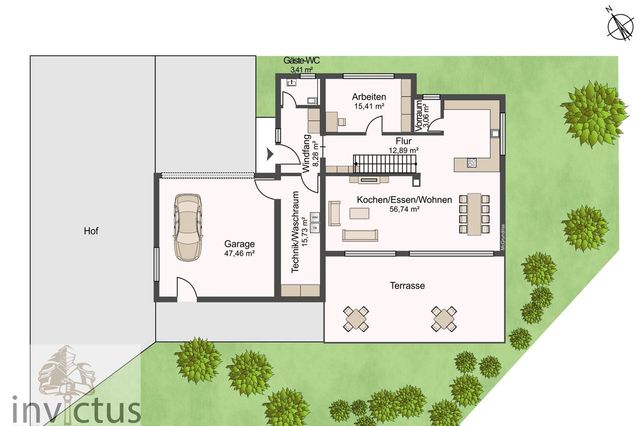 Grundriss im EG