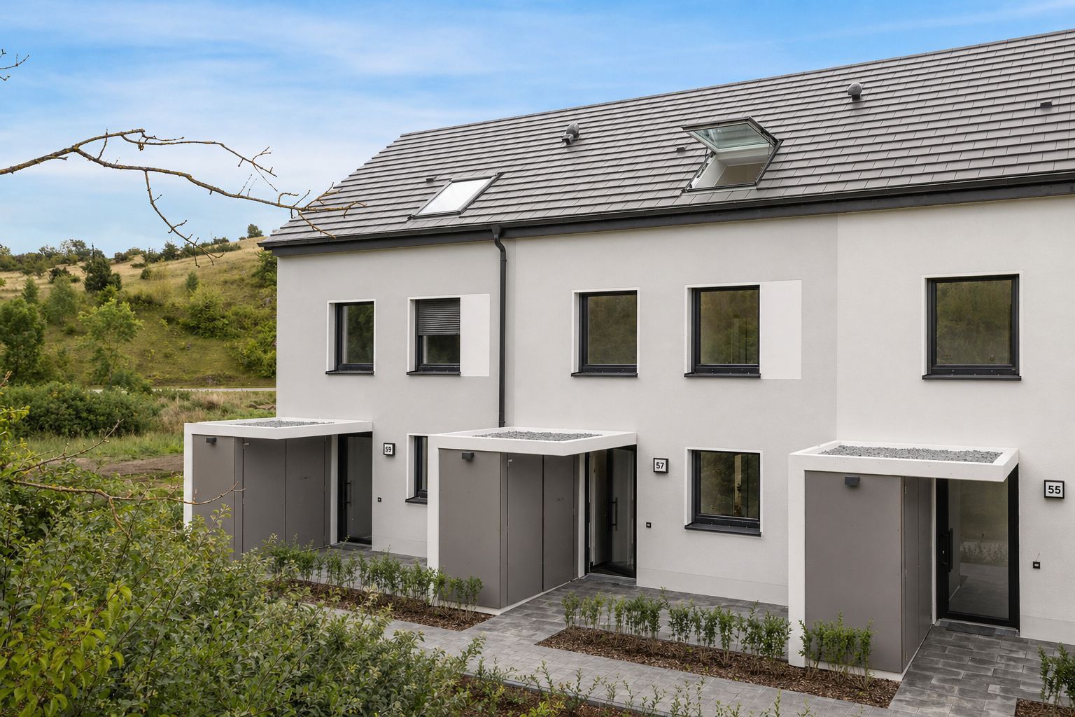 Familienfreundliches Neubauprojekt mit 27 stilvollen Reihenhäusern