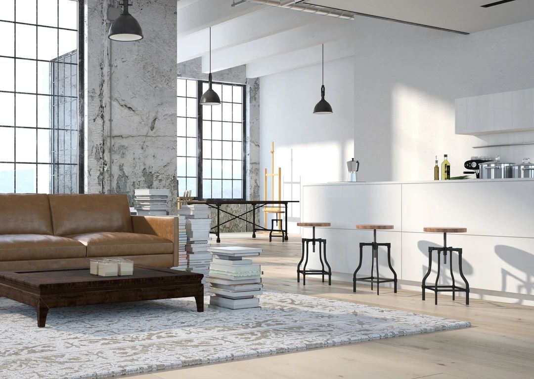 moderner wohn-und-essbereich