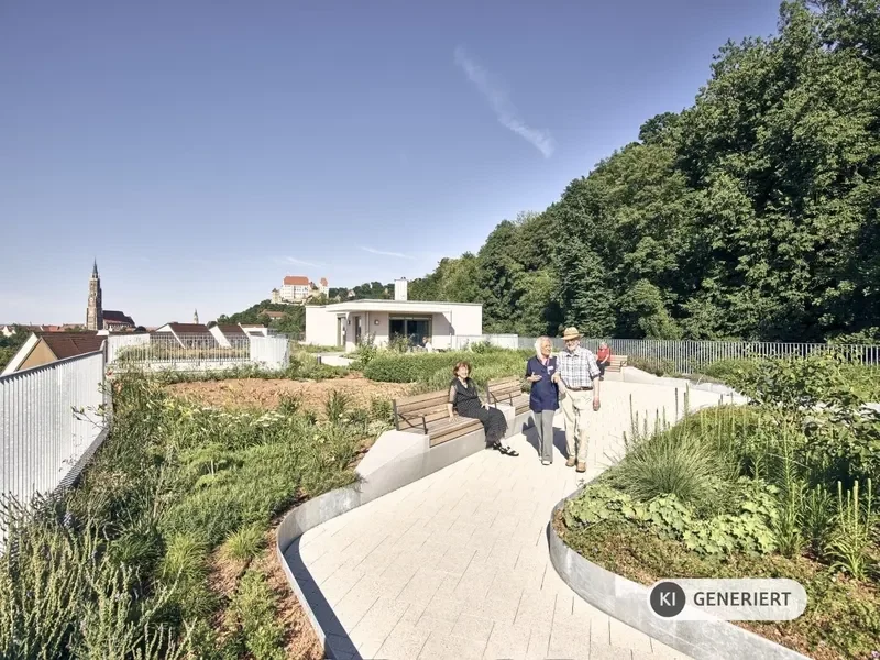 KI-generiert: Dachgarten