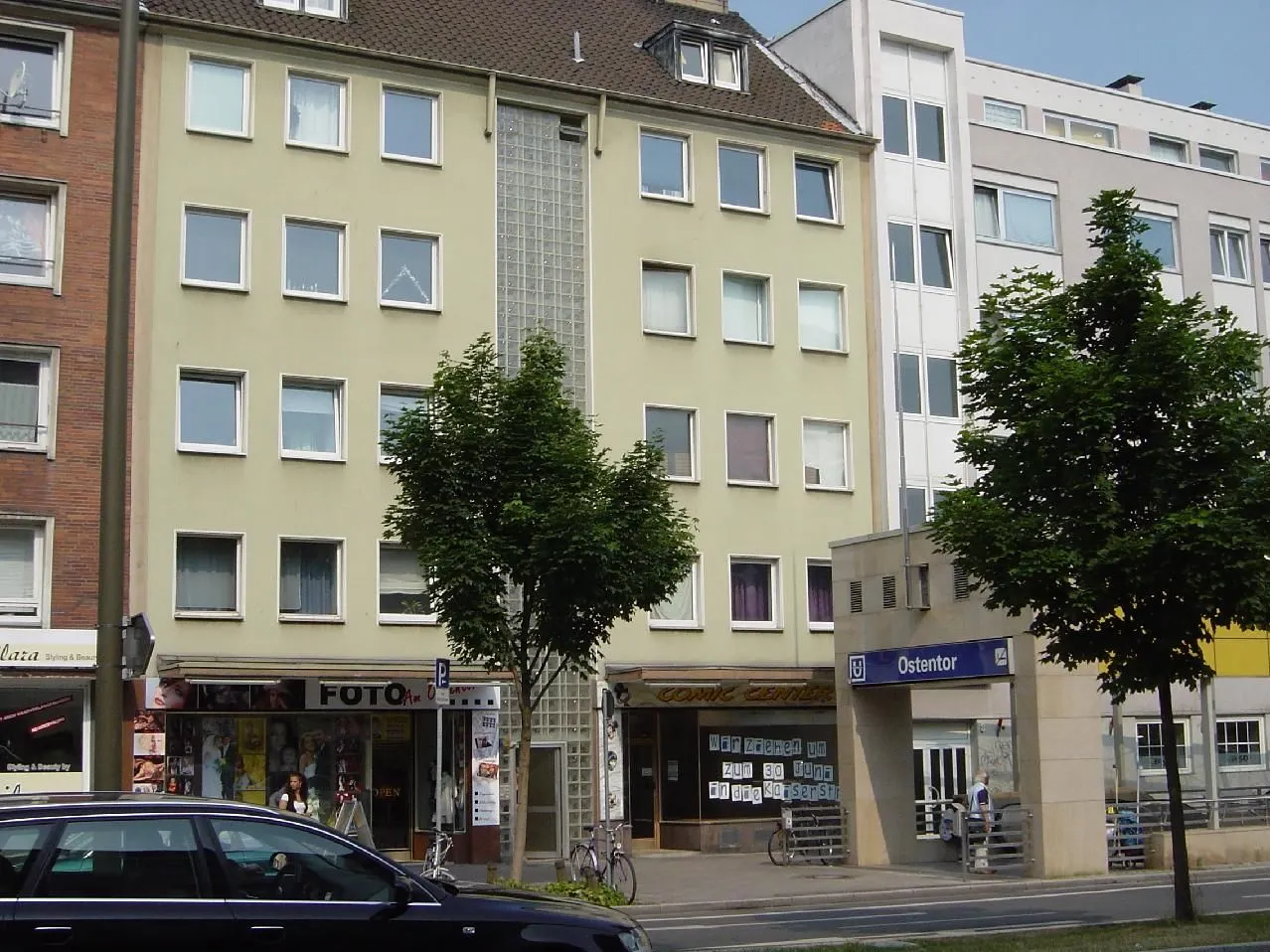 Helle Citywohnung in der Weißenburger Straße 6, Ecke Kaiserstraße, Balkon