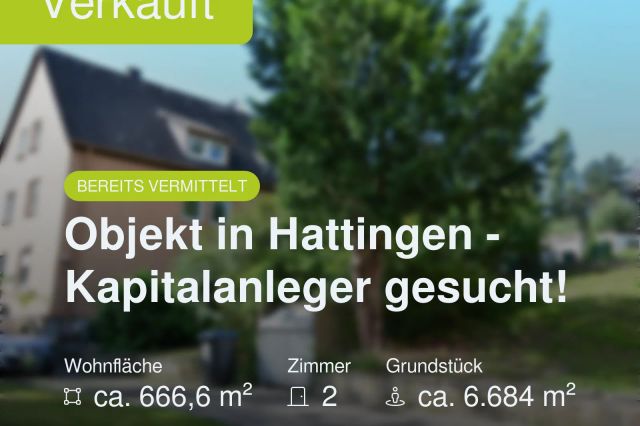 Nicht mehr verfügbar: Objekt in Hattingen – Kapitalanleger gesucht!