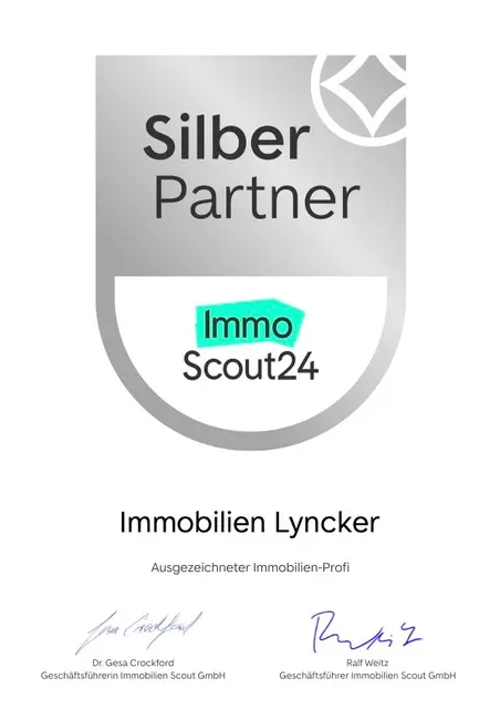 ImmoScout24 Silber Urkunde 2024