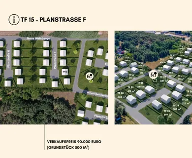 Ihr Bauplatz, Teilfläche 15 – 500 m² großes Grundstück mit Nordost-Ausrichtung
