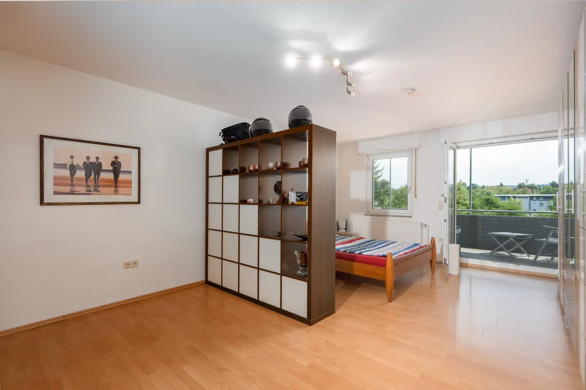 Schlafbereich mit Balkon