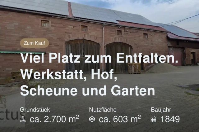 Nicht mehr verfügbar: Viel Platz zum Entfalten. Werkstatt, Hof, Scheune und Garten