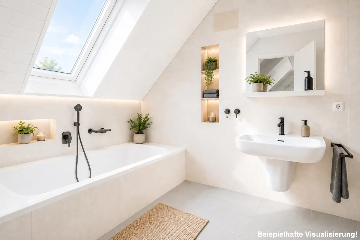 Badezimmer Dachgeschoss KI